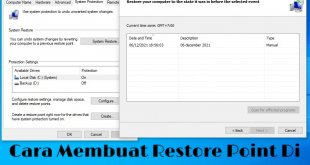 Cara Membuat Restore Point Windows 10