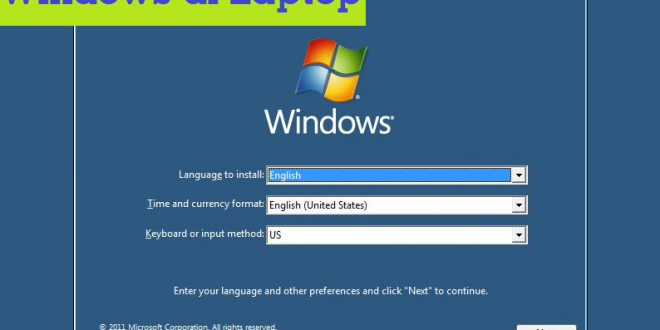 Cara Install Ulang Windows di laptop